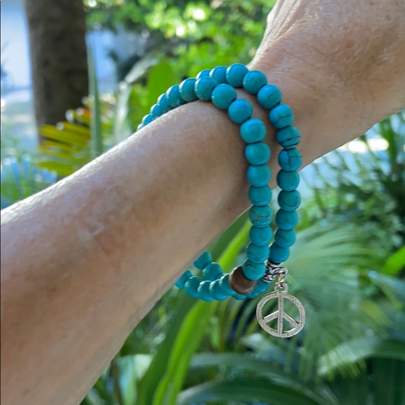 HANDMADE TURQUOISE BEADED BRACELETS - Picture 2 of 3